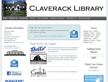 Tablet Screenshot of claveracklibrary.org